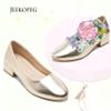 Jeekopeg Low Chunky Pumps Women's Round Toe Heels PU Leather Chunky Pump Shoes Classic Closed Toe Pumps Low Heel Dress Shoes for Women(Gold,US7) view 3