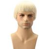 PATURPINT Short Mushroom Wig for Men-Synthetic 60s Bowl Cut Wigs for Anime Movie Music Costume Halloween Cosplay Party (Blonde) view 2