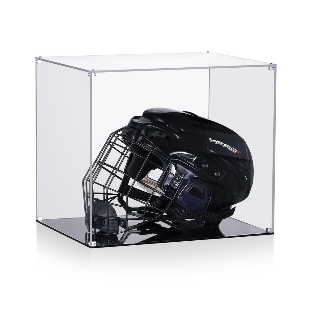 MaiiTiproll All Clear Acrylic Helmet Display Case, Assembly Box for Helmet Display, High-end Memory Box for Memorabilia (15x12x13)