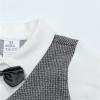 0 to 18M Cute Clothes Set Newborn Infant Baby Boys Cotton Bow Tie Gentleman Autumn Long Sleeve Romper Jumpsuit view 2