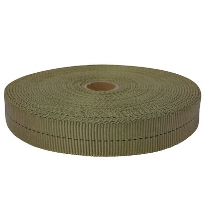 GM CLIMBING 1 inch MIL-W-5625 Nylon Tubular Webbing Milspecs 4000Lbs Durable for Outdoor Tactical Parachute Rescue Survival Tie Down 1 inch x 100Ft Tan 499