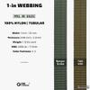 GM CLIMBING 1 inch MIL-W-5625 Nylon Tubular Webbing Milspecs 4000Lbs Durable for Outdoor Tactical Parachute Rescue Survival Tie Down 1 inch x 100Ft Tan 499 view 2