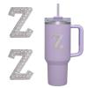 2pcs Peal Initial Letters for Stanley Cup Cute Stanley Tumbler Stickers for Water Bottles Wallet Phone Laptop Luggage (Z view 1