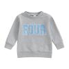 Lamuusaa Toddler Baby Girl Boy Birthday Outfit One/Two/Three/Four/Five/Six Embroidery Sweatshirt Shirts Birthday Gift view 1