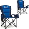 Overmont Oversized Folding Camping Chair 2Pack - 450lbs Support with Padded Cushion Cooler Pockets - Heavy Duty Collapsible Chairs for Sports Garden Beach Fishing Blue 2pk view 1