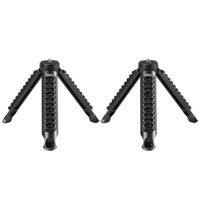 XROLAND Lamp Holder 2pcs Portable Camp Stand Adjustable Height Camping Flashlight Tripod Working Light Bracket for Outdoor Activity, As the Picture Shows
