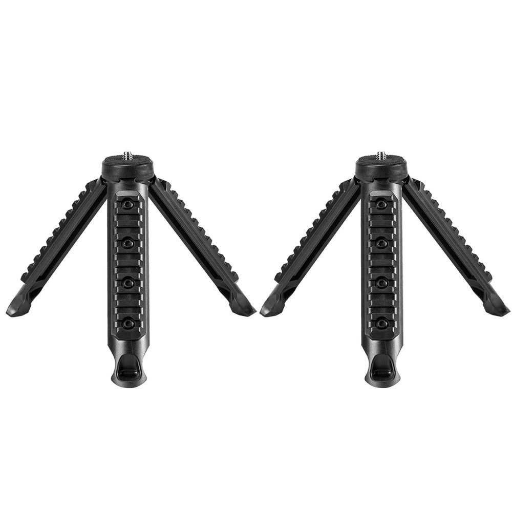 XROLAND Lamp Holder 2pcs Portable Camp Stand Adjustable Height Camping Flashlight Tripod Working Light Bracket for Outdoor Activity, As the Picture Shows