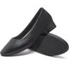 Jeekopeg Low Chunky Pumps Women's Round Toe Heels PU Leather Chunky Pump Shoes Classic Closed Toe Pumps Low Heel Dress Shoes for Women(Black,US11) view 1
