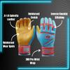 Patriot | Batting Gloves | Professional Batting Gloves 360 Pro Cabretta Leather Wrist Wrap Baseball Softball Adult Youth (Supa-Man, Youth Large) view 2
