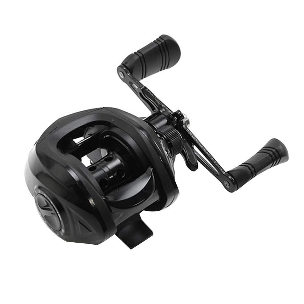 ALOEU Fishing Baitcasting Reel 18+1 Shaft 7.2:1 High Gear Metal Line Cup Sea Jig Wheel, Right Hand, Black