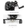 ALOEU Fishing Baitcasting Reel 18+1 Shaft 7.2:1 High Gear Metal Line Cup Sea Jig Wheel, Right Hand, Black view 2