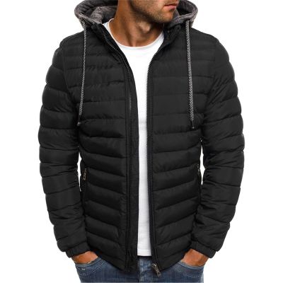 Uillui Winter Coats for Men Casual Lightweight Packable Puffer Jacket Outdoor Quilted Hooded Puffy Down Coat for Snow Ski