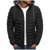 Uillui Winter Coats for Men Casual Lightweight Packable Puffer Jacket Outdoor Quilted Hooded Puffy Down Coat for Snow Ski view 2