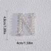 2pcs Peal Initial Letters for Stanley Cup Cute Stanley Tumbler Stickers for Water Bottles Wallet Phone Laptop Luggage (N) view 2