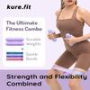kure.fit Hand Weight Bars for Women (2.2 LB) | Resistance Booty Bands | Pilates, Yoga, Dance, Aerobics, Running, Cardio, Gym, Strength Training | Non-Slip | Portable Dumbbells | Women & Men | Purple view 3
