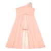 Sywiyi Kids Flower Girls Beaded Ruched Pageant Dress Junior Bridesmaid Gown One Shoulder High Low Gowns Type A Pink 16 Years view 4