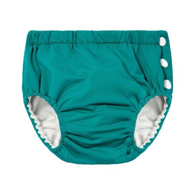 Baby Snap Reusable Swim Diape for Boys or Girls Unisex Infant Toddler Swimming Diapes Summer (Green, 3-6 Months)
