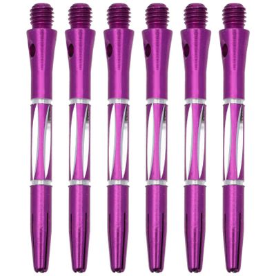 Baluue 6pcs Shafts for Steel Tip, Aluminium Alloy Thread Stems Parts Accessories, Throwing Fitting for Steel Tip Soft Replacement Kit Purple