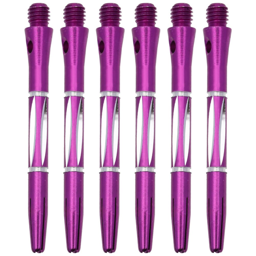 Baluue 6pcs Shafts for Steel Tip, Aluminium Alloy Thread Stems Parts Accessories, Throwing Fitting for Steel Tip Soft Replacement Kit Purple