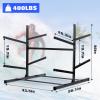 Morohope Freestanding Kayak Storage Rack Kayak Tackle Storage Heavy Duty Weatherproof Outdoor Storage Rack Storage Hooks for Kayaks, SUP, Canoe Paddleboard, 4 Levels view 2