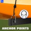 Morohope Freestanding Kayak Storage Rack Kayak Tackle Storage Heavy Duty Weatherproof Outdoor Storage Rack Storage Hooks for Kayaks, SUP, Canoe Paddleboard, 4 Levels view 3