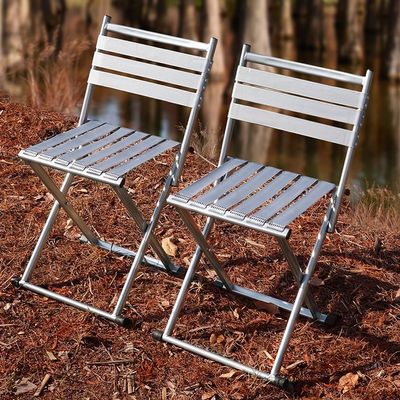 2-Pack Folding ChairMetal Folding Chair, Portable Chairs for Adults, Suitable for Beach, Fishing, Traveling, Camping, Etc. (Size : M)
