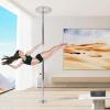 SAYOBO Dance Pole Spinning Static Dancing Pole Kit, Sexy Stripper Training Poles Extension Chrome Steel, Bedroom/Living Room Safety Ballet Dance Tube, No Drilling (Size : 10.2ft-10.6ft) view 2