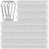 Yaocom 500 Pcs 2" Spring Snap Hooks Bulk Small Aluminum Alloy Clip Keychain Spring Snap Hook for Hanging Camping Hiking Traveling Fishing Outdoor (Silver) view 1
