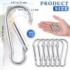 Yaocom 500 Pcs 2" Spring Snap Hooks Bulk Small Aluminum Alloy Clip Keychain Spring Snap Hook for Hanging Camping Hiking Traveling Fishing Outdoor (Silver) view 2