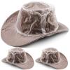 3 PCS XL Plastic Rain Covers, Transparent Cowboy Hat Protector for Storage, Waterproof, Keeps from Rain Snow Dust view 1
