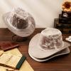 3 PCS XL Plastic Rain Covers, Transparent Cowboy Hat Protector for Storage, Waterproof, Keeps from Rain Snow Dust view 3
