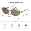 Appassal Retro Oval Sunglasses Women Men Trendy 2025 Sun Glasses Sunnies UV400 Protection AP3661 Light grey/Grey view 4
