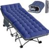 Slsy Oversized XXL Folding Camping Cot for Adults with Pad, Padded Portable Sleeping Cots, Camp Bed with Carry Bag for Outdoor Travel, Beach, Hiking view 1
