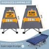 Slsy Oversized XXL Folding Camping Cot for Adults with Pad, Padded Portable Sleeping Cots, Camp Bed with Carry Bag for Outdoor Travel, Beach, Hiking view 4