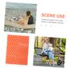 BESPORTBLE 8pcs Lightweight Xpe Camping Cushion Folding Picnic Mat for Outdoor Activities Portable Sitting Pad for Hiking and Travel Orange view 2