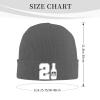 21st Birthday Funny Beer Classic Warm Winter Hats Unisex Knit Beanie Cap Cuffed Plain Skull Knit Hat Deep Heather view 2