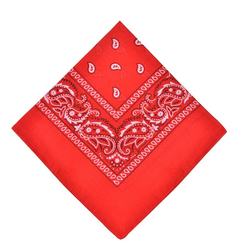 MissShorthair Large Bandana cotton Handkerchiefs Head Bandanas for Men Red Bandana hankies Packs Paisley Bandanas
