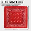 MissShorthair Large Bandana cotton Handkerchiefs Head Bandanas for Men Red Bandana hankies Packs Paisley Bandanas view 2