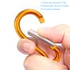6PCS Carabiners, LDJZON Aluminum Carabiner Clip Spring Snap Hook with 6PCS Keyrings Keychain Hook for Keys, Backbag, Camping Lamp,Water Bottle (2.32 inch, Red/Blue/Dark Blue/Green/Silver/Orange) view 3