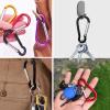 6PCS Carabiners, LDJZON Aluminum Carabiner Clip Spring Snap Hook with 6PCS Keyrings Keychain Hook for Keys, Backbag, Camping Lamp,Water Bottle (2.32 inch, Red/Blue/Dark Blue/Green/Silver/Orange) view 4