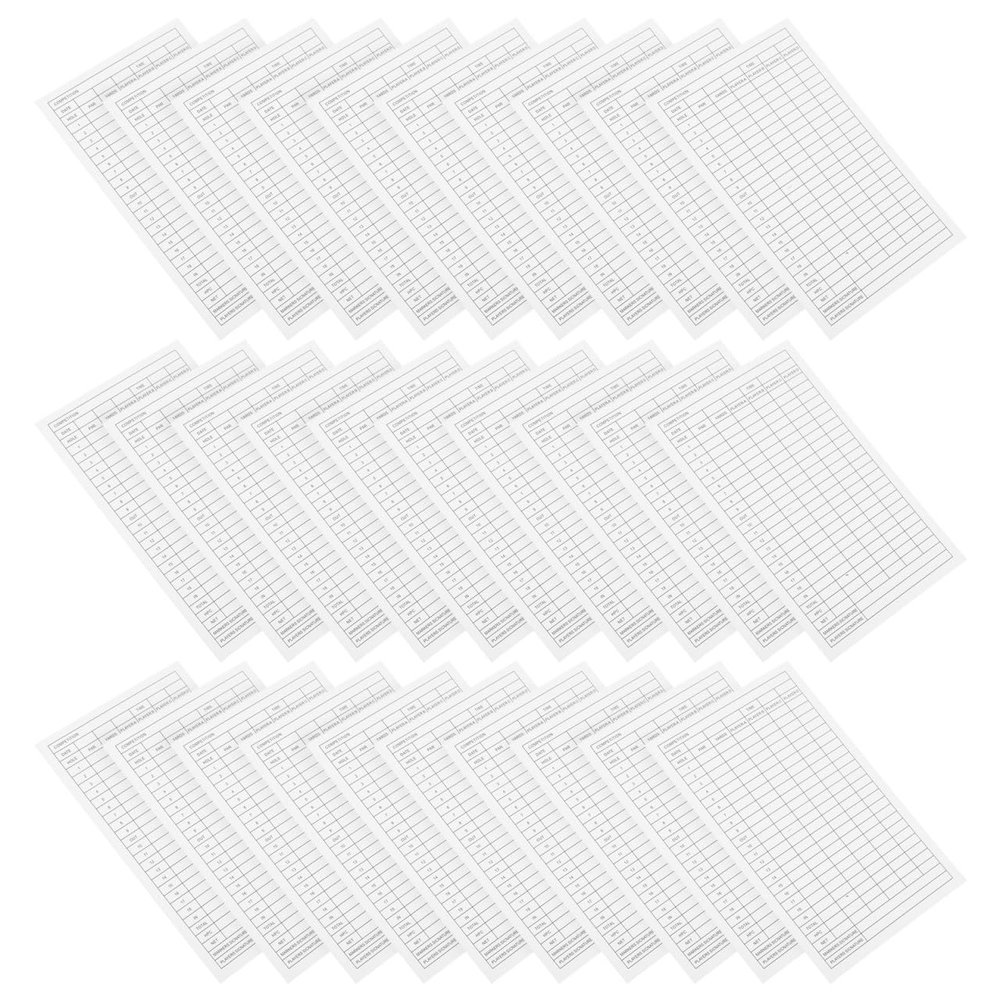 Baluue 30 Sheets Golf Scorecards, 8-Hole Golf Score Keeper Sheets for Yardage Books & Holders, 4"x6" Scorekeeping Cardstock Replacement Inserts with Stat Tracking