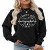 Pifnxtamy Sweatshirts for Women I Haven't Been Everywhere But It's On My List Graphic Tee Soft Comfy Crewneck Tops Black view 1