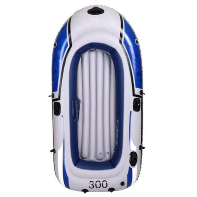 AvimYa Inflatable Fishing Boat, Wear-Resistant Fishing Boat, Outdoor Fishing Boat, PVC Material, Strong and Durable, Independent Air Chamber,White,3 People