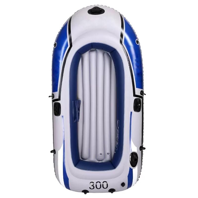 AvimYa Inflatable Fishing Boat, Wear-Resistant Fishing Boat, Outdoor Fishing Boat, PVC Material, Strong and Durable, Independent Air Chamber,White,3 People