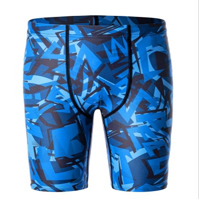 DEVOROPA Boys' Swim Jammers Youth Competitive Swim Team Suit Quick Dry Athletic Swimming Shorts UPF 50+ Abstract B M