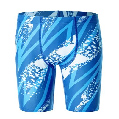 DEVOROPA Boys' Swim Jammers Youth Competitive Swim Team Suit Quick Dry Athletic Swimming Shorts UPF 50+ Abstract E L