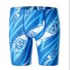 DEVOROPA Boys' Swim Jammers Youth Competitive Swim Team Suit Quick Dry Athletic Swimming Shorts UPF 50+ Abstract E L view 1