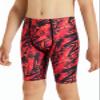 DEVOROPA Boys' Swim Jammers Youth Competitive Swim Team Suit Quick Dry Athletic Swimming Shorts UPF 50+ Abstract C M view 2