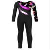 YOOJOO Kids Girls Gymnastics Dance Outfits Long Sleeve Leotard Biketard Jumpsuit with Leggings Pants Set Activewear Leaves 6 Years view 4