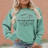 Pifnxtamy Sweatshirts for Women I Haven't Been Everywhere But It's On My List Graphic Tee Soft Comfy Crewneck Tops Light Green view 2